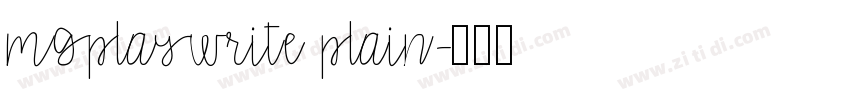 MgPlayWrite Plain字体转换